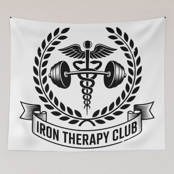Item preview, Lifting Therapy – Vintage Gym Motivation for Mental and Physical Strength designed and sold by CrunchyGoats.