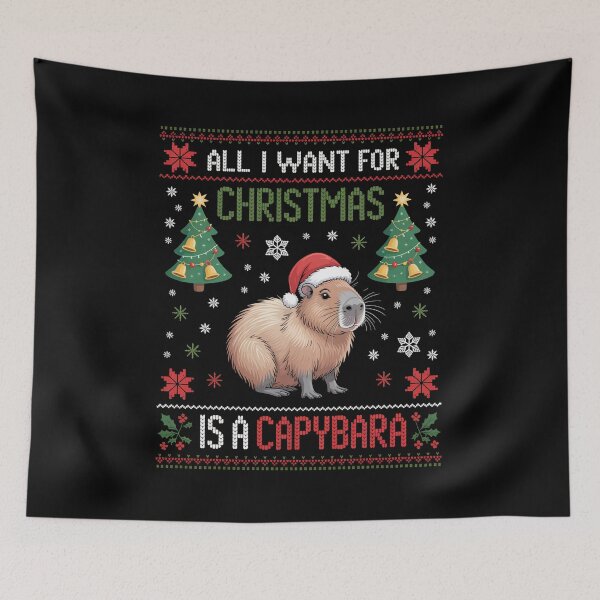 Item preview, Christmas Capybara designed and sold by SlogariArt.