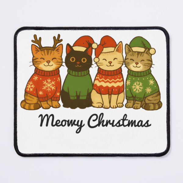 Item preview, Meowy Christmas Cute Cats In Sweaters designed and sold by vespira-motion.