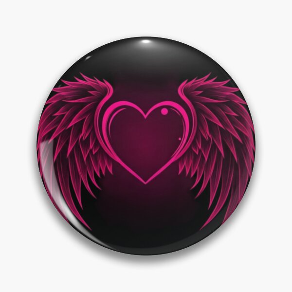 Item preview, Neon Heart with Wings – Minimalist Magenta Glow Vector Art designed and sold by PixelVibe782.