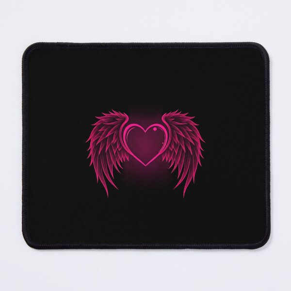 Item preview, Neon Heart with Wings – Minimalist Magenta Glow Vector Art designed and sold by PixelVibe782.