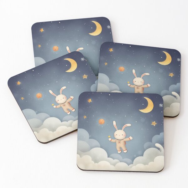 Item preview, Little Astronaut Bunny Reaching for the Stars designed and sold by Whimsical Hug.