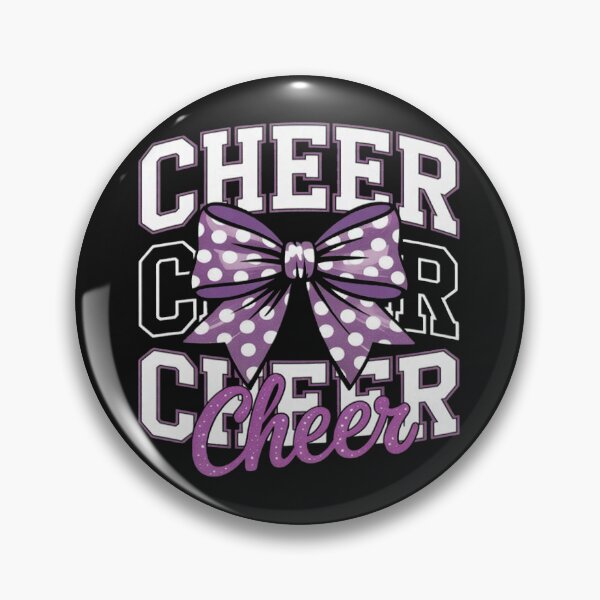 Item preview, Coquette Cheer Bow Team Cheerleader Cheerleading Purple designed and sold by CraftyCuttable.