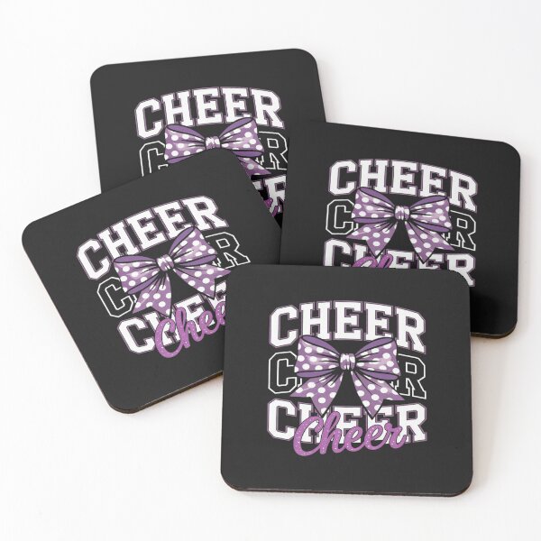 Item preview, Coquette Cheer Bow Team Cheerleader Cheerleading Purple designed and sold by CraftyCuttable.