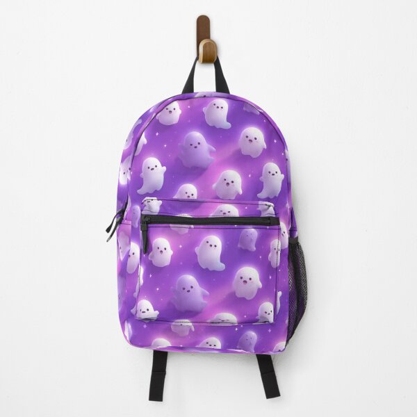 Item preview, Seamless Halloween Pattern with Cute Floating Ghosts on Purple designed and sold by Wall Hues.