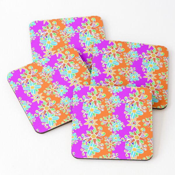 Item preview, Colorful floral batik pattern designed and sold by Toyney.