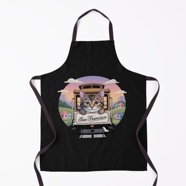 Item preview, Cute San Francisco Cable Car Mainecoon Cat City Travel designed and sold by CraftyCuttable.