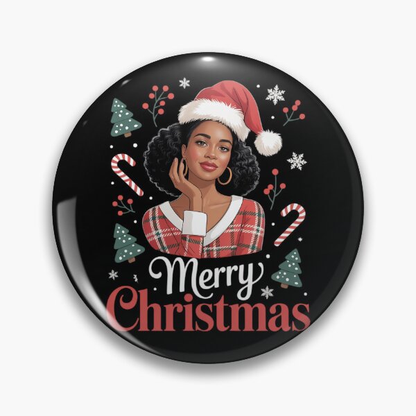Item preview, Black Woman Santa Merry Christmas designed and sold by VladoZork.