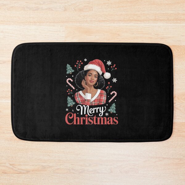 Item preview, Black Woman Santa Merry Christmas designed and sold by VladoZork.