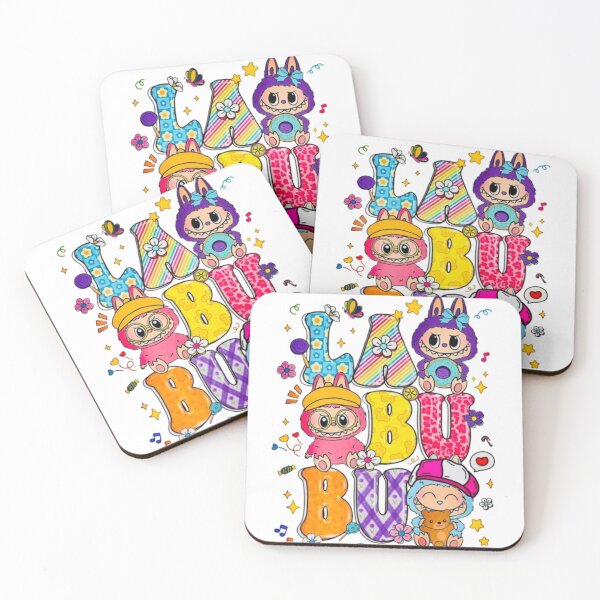 Artikelvorschau, Buntes Labubu-Team – Süßes Kawaii-Spaß-Kunstdesign entworfen und verkauft von AesthinkArt.