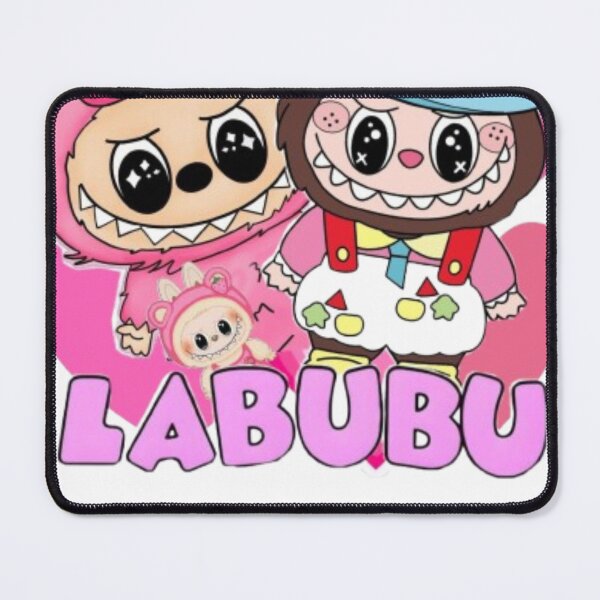 Item preview, Cute Labubu Love Duo – Adorable Pink Heart Design designed and sold by AesthinkArt.