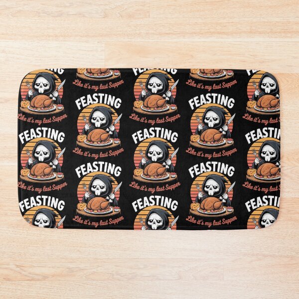 Item preview, Feasting – Funny Grim Reaper Thanksgiving Dinner designed and sold by Taans-Creation.