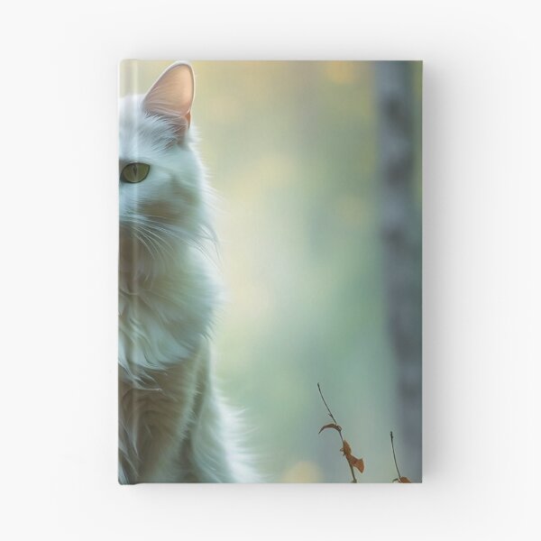 Item preview, Enchanted Cat in Misty Birch Trees | Atmospheric Autumn Print designed and sold by Valeree Store.