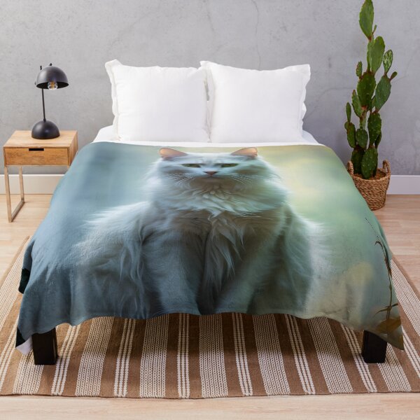 Item preview, Enchanted Cat in Misty Birch Trees | Atmospheric Autumn Print designed and sold by Valeree Store.