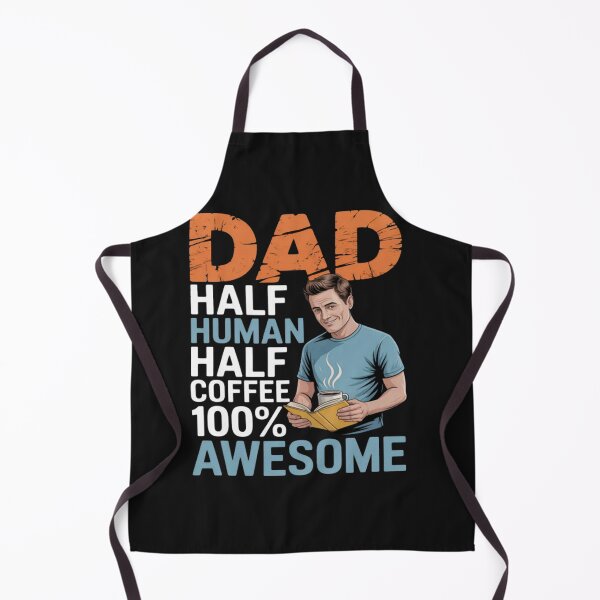 Item preview, Dad Half Coffee Half Human 100 Awesome Drinker Fathers designed and sold by CraftyCuttable.