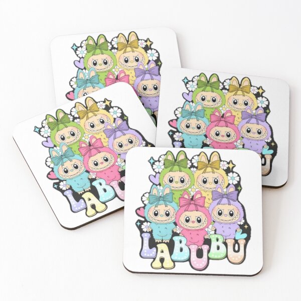 Artikelvorschau, Süße Labubu-Häschen-Truppe | Kawaii Pastellfiguren Kunst entworfen und verkauft von AesthinkArt.