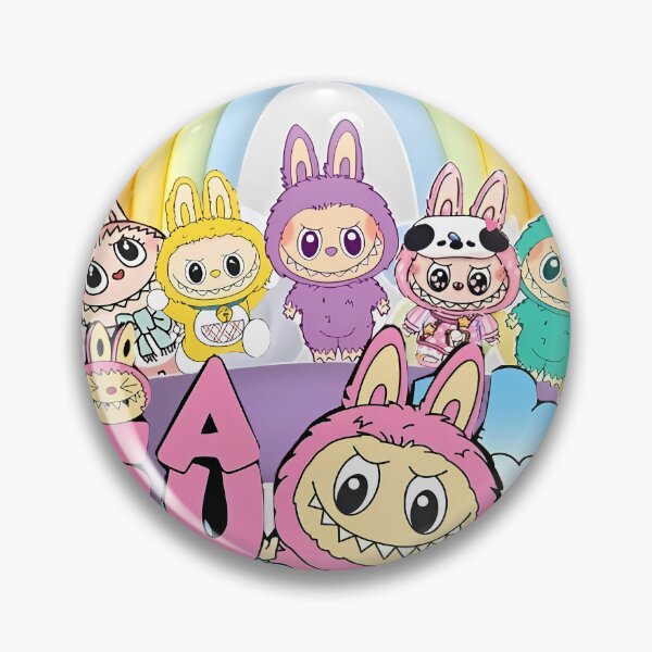 Item preview, Rainbow Bunny Squad – Cute Kawaii Animal Sticker Design designed and sold by AesthinkArt.