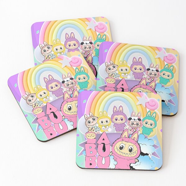 Artikelvorschau, Rainbow Bunny Squad – Niedliches Kawaii-Tieraufkleber-Design entworfen und verkauft von AesthinkArt.