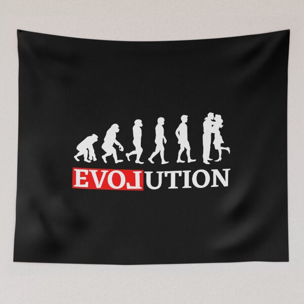 Item preview, Evolution with love and kiss Women t-shirt designed and sold by peter2art.