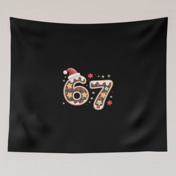 Item preview, Funny 67 Six Seven Meme Brainrot Cringe Christmas Pajamas designed and sold by vespira-motion.