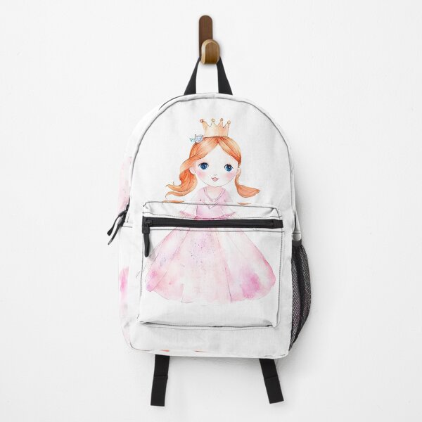 Item preview, Adorable Watercolor Princess Girl in Pink Dress Print designed and sold by LanaGustavsson.