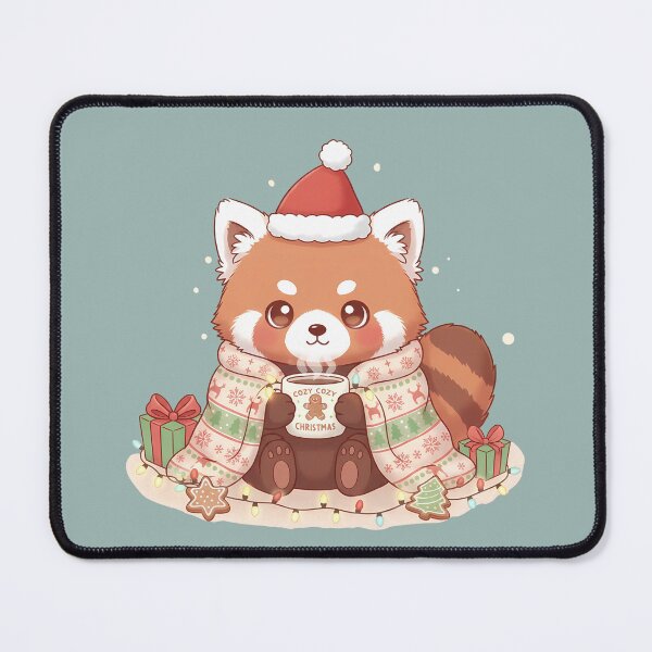 Item preview, Cozy Red Panda Christmas Kawaii - Cute Holiday Animal Art designed and sold by Minimochi Art.