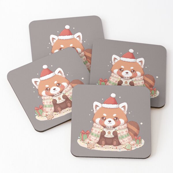 Item preview, Cozy Red Panda Christmas Kawaii - Cute Holiday Animal Art designed and sold by Minimochi Art.