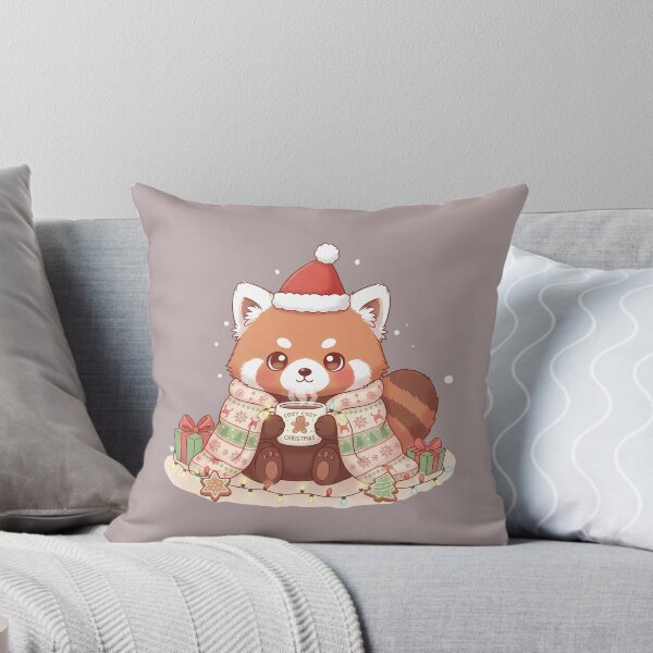 Item preview, Cozy Red Panda Christmas Kawaii - Cute Holiday Animal Art designed and sold by Minimochi Art.