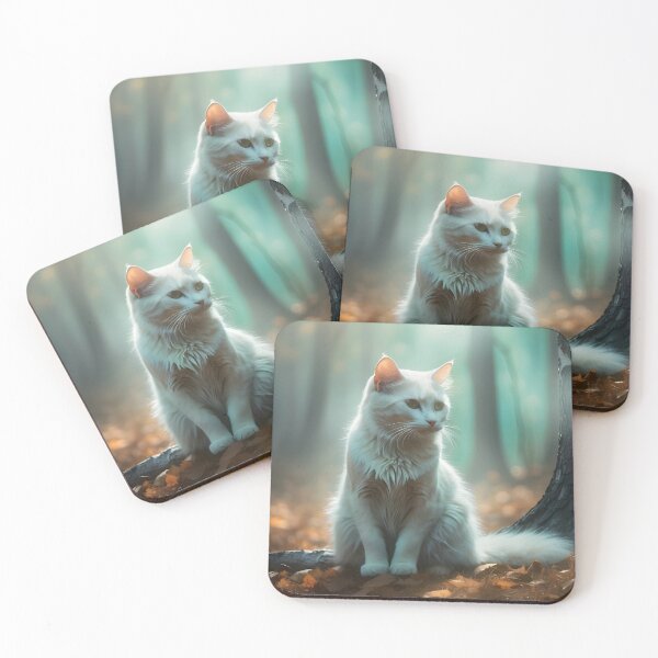 Item preview, Solitary Cat in Watercolor Mist | Dreamy Woodland Art Poster designed and sold by Valeree Store.