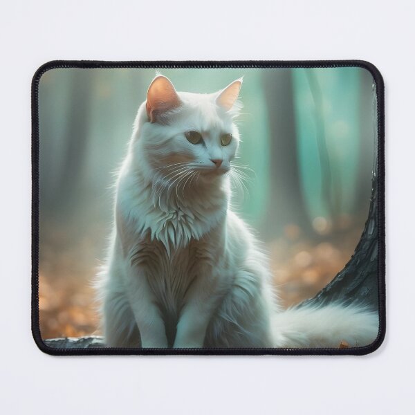 Item preview, Solitary Cat in Watercolor Mist | Dreamy Woodland Art Poster designed and sold by Valeree Store.