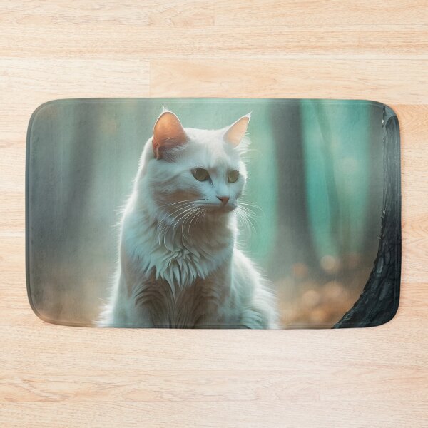 Item preview, Solitary Cat in Watercolor Mist | Dreamy Woodland Art Poster designed and sold by Valeree Store.