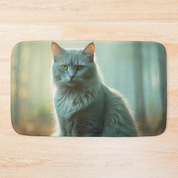 Item preview, Cat in Foggy Silver Birch Forest | Moody Autumn Photography designed and sold by Valeree Store.