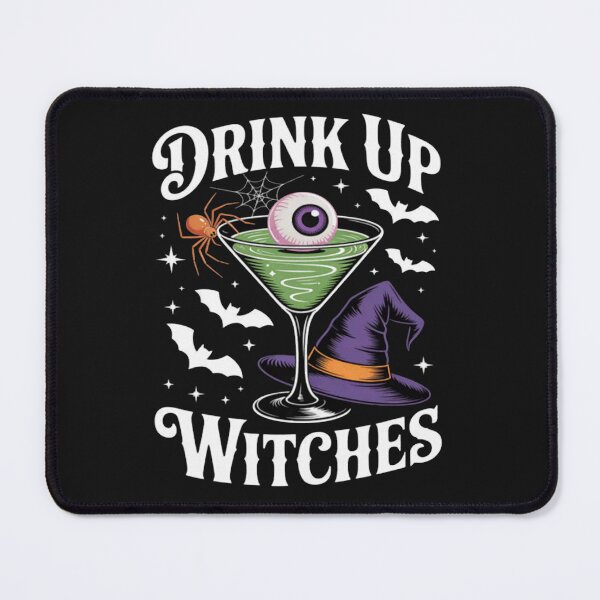 Item preview, Drink Up Witches Wine Hat Broom Halloween Party designed and sold by CraftyCuttable.