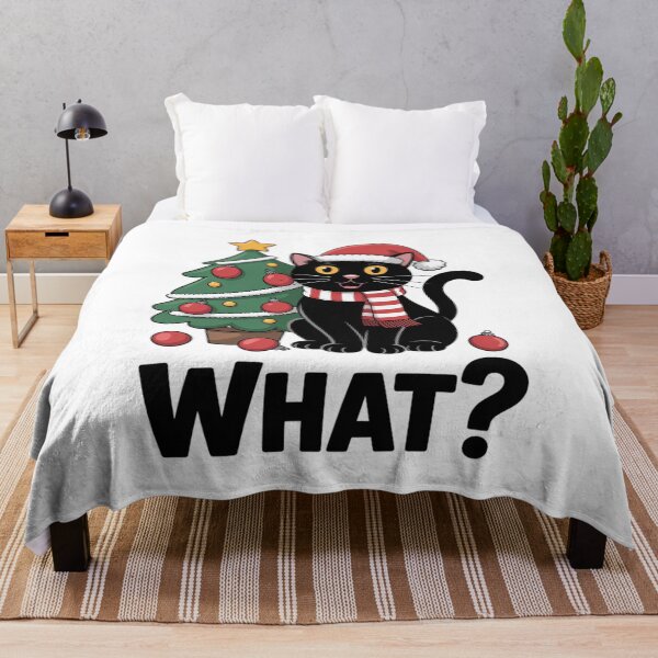 Item preview, Funny Cat Pushing Christmas Tree Xmas designed and sold by DrewLeuschke.