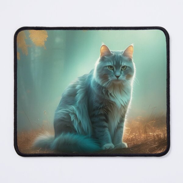 Item preview, Otherworldly Cat in Autumn Mist | Enchanted Forest Artwork designed and sold by Valeree Store.
