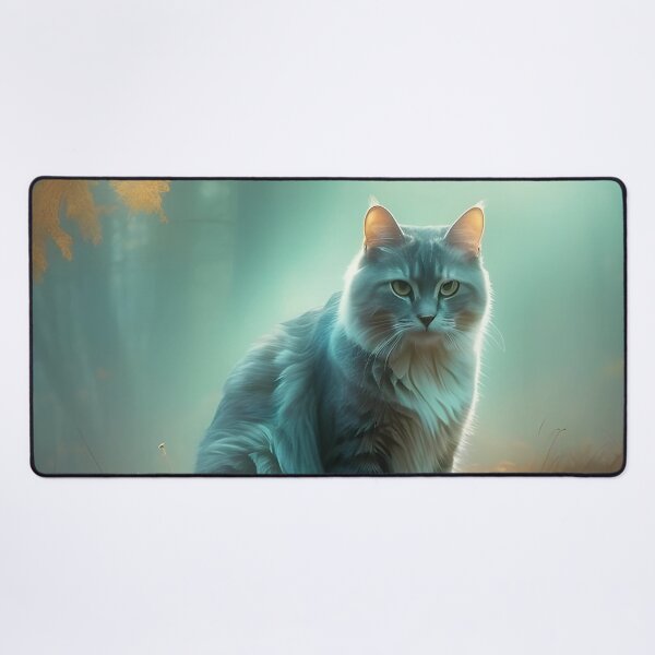 Item preview, Otherworldly Cat in Autumn Mist | Enchanted Forest Artwork designed and sold by Valeree Store.