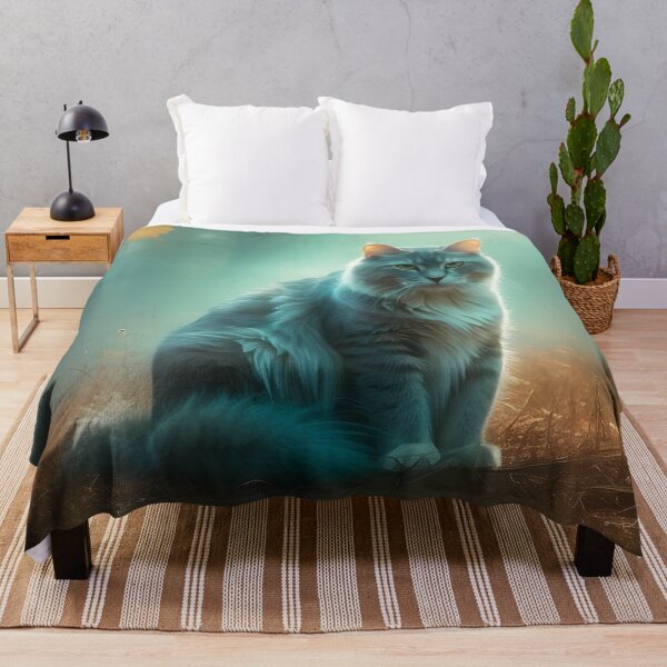 Item preview, Otherworldly Cat in Autumn Mist | Enchanted Forest Artwork designed and sold by Valeree Store.