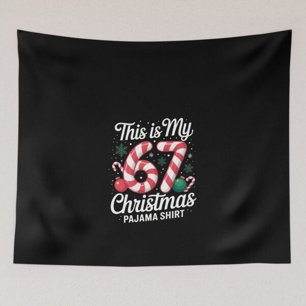 Item preview, Funny 67 Six Seven Meme Brainrot Cringe Christmas Pajamas designed and sold by vespira-motion.