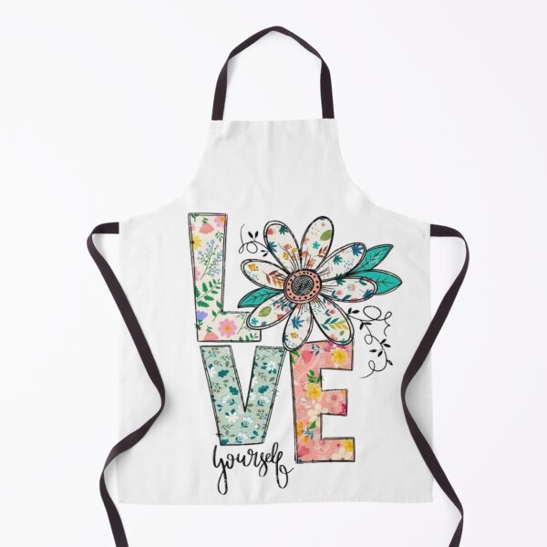Item preview, floral love yourself inspirational quote design designed and sold by AesthinkArt.