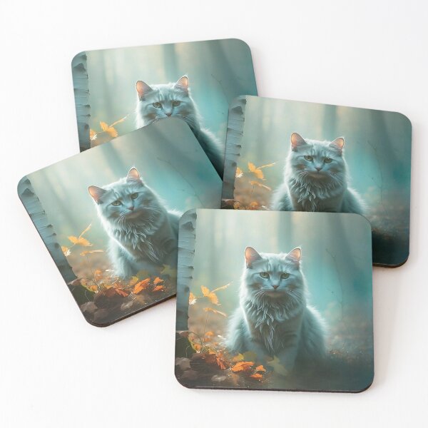 Item preview, Ethereal Cat in Fog | Vintage Watercolor-Style Forest Scene designed and sold by Valeree Store.