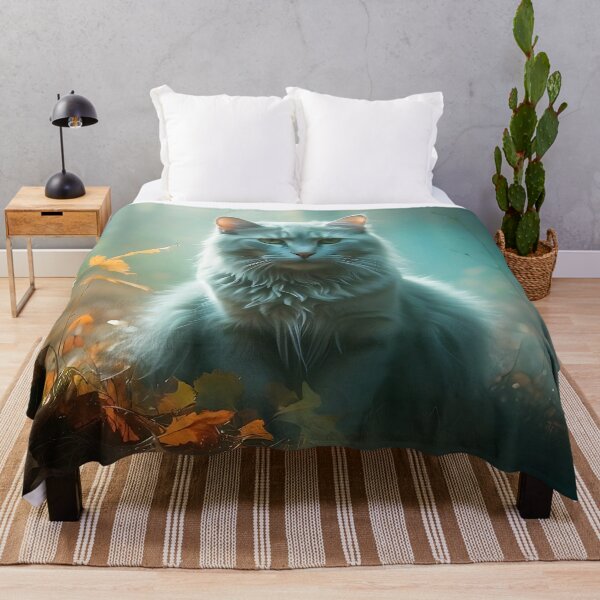 Item preview, Ethereal Cat in Fog | Vintage Watercolor-Style Forest Scene designed and sold by Valeree Store.