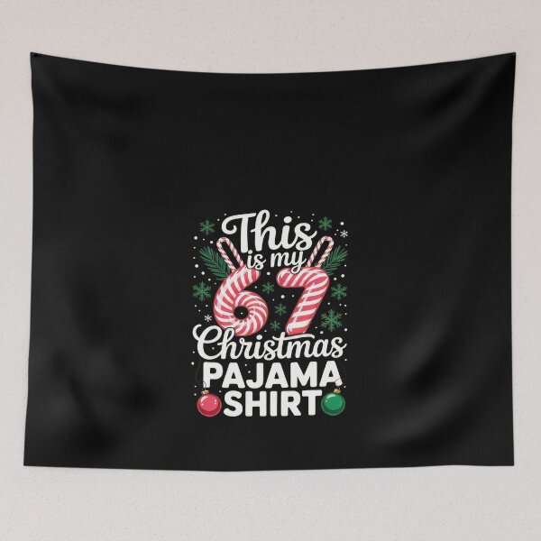 Item preview, Funny 67 Six Seven Meme Brainrot Cringe Christmas Pajamas designed and sold by vespira-motion.