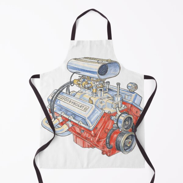 Item preview, Colored Sketch of Chevrolet Small Block designed and sold by Huskyyy Designs.