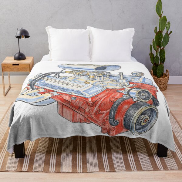 Item preview, Colored Sketch of Chevrolet Small Block designed and sold by Huskyyy Designs.