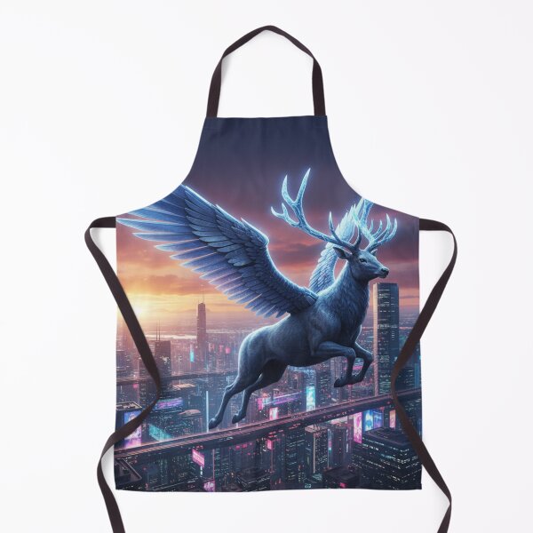 Item preview, Cyberpunk Winged Stag at Sunset designed and sold by CARTOON CRAZE.