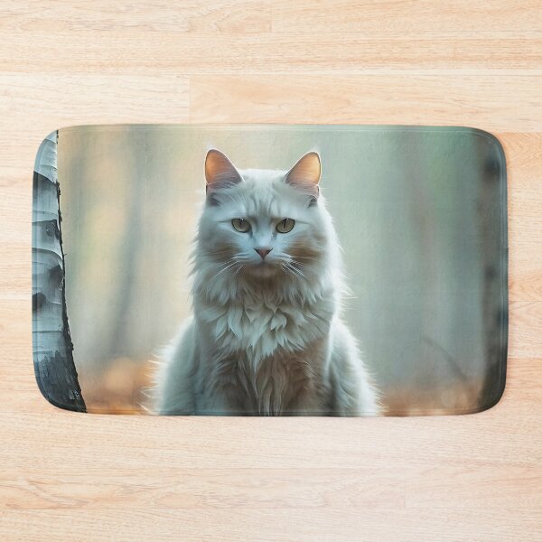 Item preview, Enchanted Cat in Mist | Cinematic Autumn Birch Atmosphere designed and sold by Valeree Store.