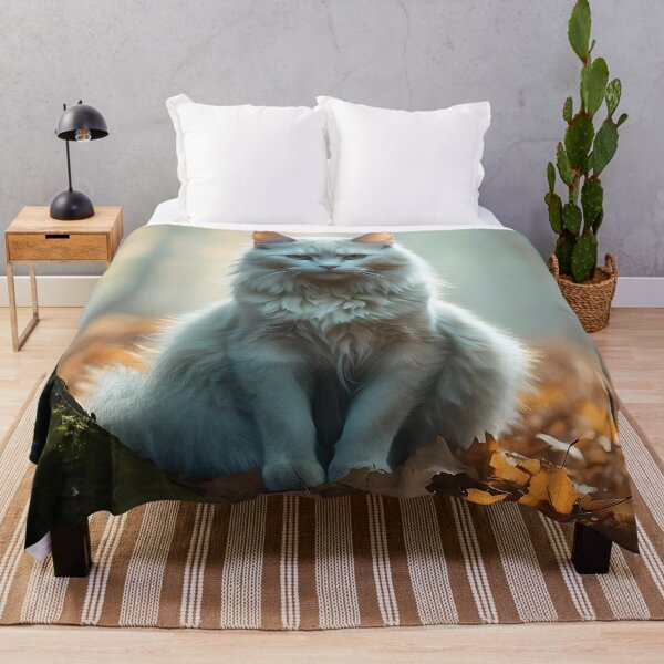 Item preview, Enchanted Cat in Mist | Cinematic Autumn Birch Atmosphere designed and sold by Valeree Store.