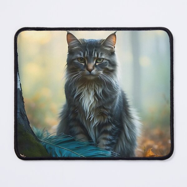Item preview, Ethereal Forest Cat | Autumnal Misty Watercolor Photography designed and sold by Valeree Store.