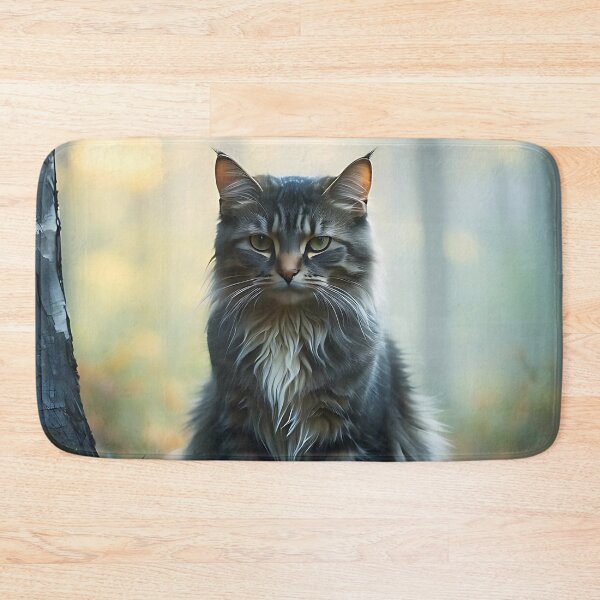 Item preview, Ethereal Forest Cat | Autumnal Misty Watercolor Photography designed and sold by Valeree Store.