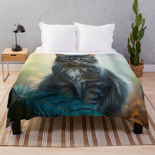 Item preview, Ethereal Forest Cat | Autumnal Misty Watercolor Photography designed and sold by Valeree Store.